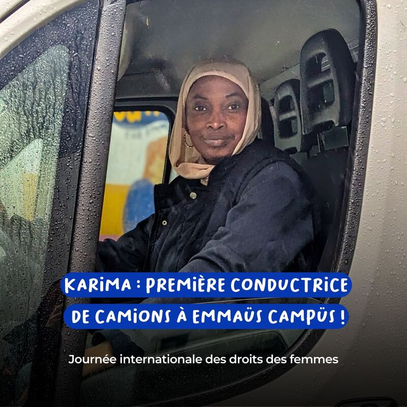 « Karima, portrait de la première salariée en insertion à conduire un camion chez Emmaüs Défi »
